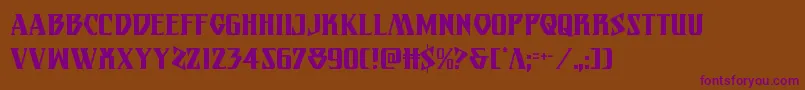 Шрифт Eternalknightcond – фиолетовые шрифты на коричневом фоне