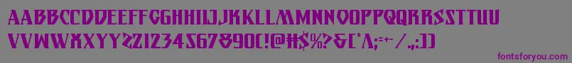 Eternalknightcond Font – Purple Fonts on Gray Background