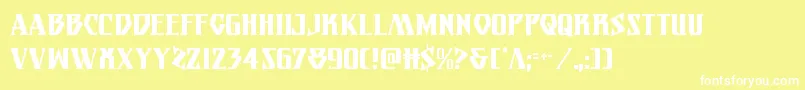 Eternalknightcond Font – White Fonts on Yellow Background