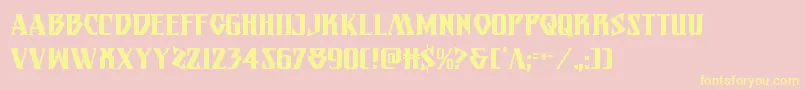 Eternalknightcond Font – Yellow Fonts on Pink Background