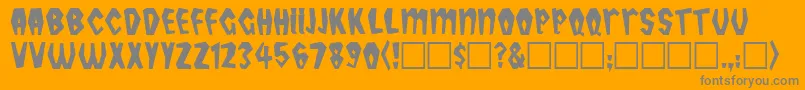 TropicanaPlain Font – Gray Fonts on Orange Background