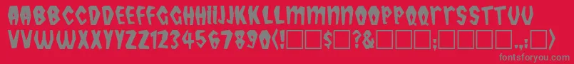 TropicanaPlain Font – Gray Fonts on Red Background