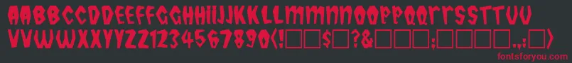 TropicanaPlain Font – Red Fonts on Black Background