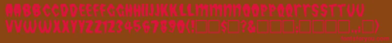 TropicanaPlain Font – Red Fonts on Brown Background