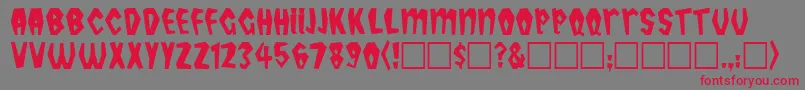 TropicanaPlain Font – Red Fonts on Gray Background