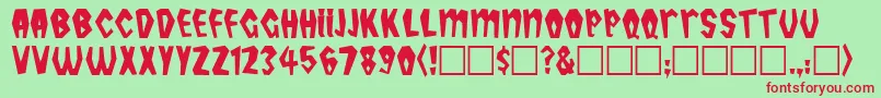 TropicanaPlain Font – Red Fonts on Green Background