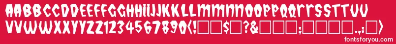TropicanaPlain Font – White Fonts on Red Background