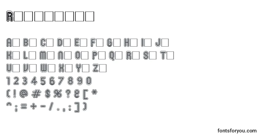 Schriftart Roninsete – Alphabet, Zahlen, spezielle Symbole