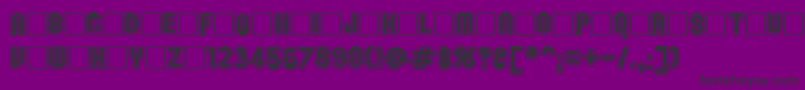 フォントRoninsete – 紫の背景に黒い文字