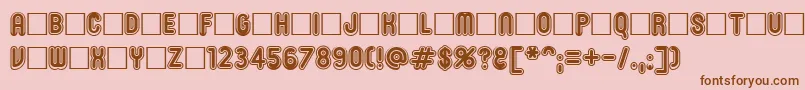 Roninsete Font – Brown Fonts on Pink Background