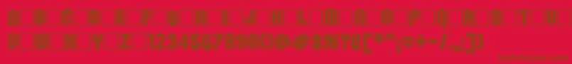 Roninsete Font – Brown Fonts on Red Background