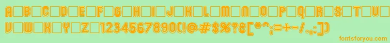Roninsete Font – Orange Fonts on Green Background