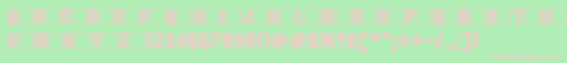 Roninsete Font – Pink Fonts on Green Background