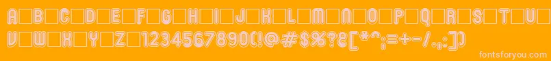 Roninsete Font – Pink Fonts on Orange Background