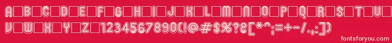 Roninsete Font – Pink Fonts on Red Background