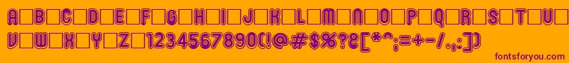 Roninsete Font – Purple Fonts on Orange Background