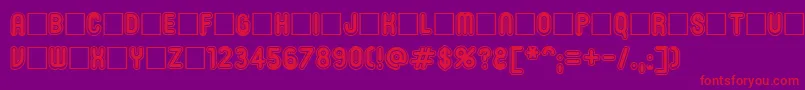 Roninsete Font – Red Fonts on Purple Background