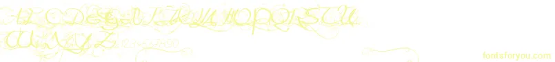 OneDayAfterRainRoses-Schriftart – Gelbe Schriften