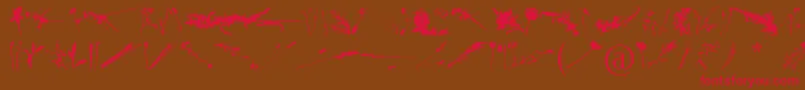 FloralFlush Font – Red Fonts on Brown Background