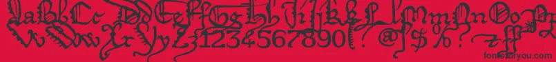 Deigrat Font – Black Fonts on Red Background