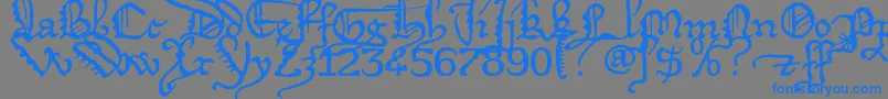 Deigrat Font – Blue Fonts on Gray Background