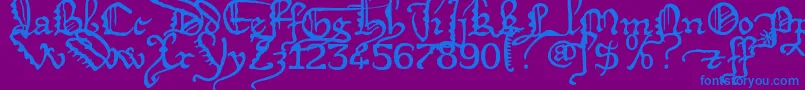 Deigrat-Schriftart – Blaue Schriften auf violettem Hintergrund