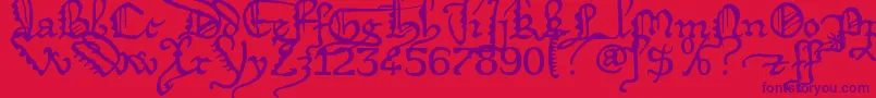 Deigrat-Schriftart – Violette Schriften auf rotem Hintergrund