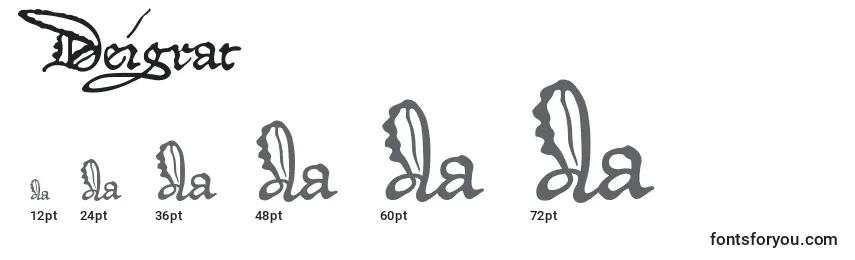 Deigrat Font Sizes