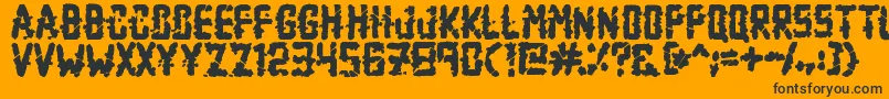 ZombieApocalypse Font – Black Fonts on Orange Background