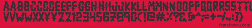 ZombieApocalypse Font – Black Fonts on Red Background