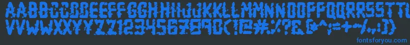 ZombieApocalypse Font – Blue Fonts on Black Background