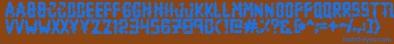 ZombieApocalypse Font – Blue Fonts on Brown Background