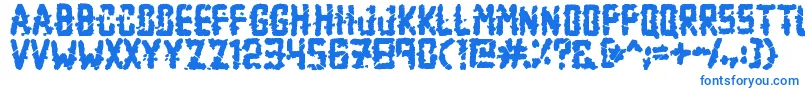 ZombieApocalypse Font – Blue Fonts on White Background