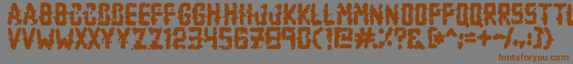 ZombieApocalypse Font – Brown Fonts on Gray Background