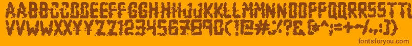 ZombieApocalypse Font – Brown Fonts on Orange Background