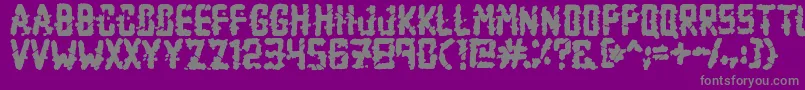 ZombieApocalypse Font – Gray Fonts on Purple Background