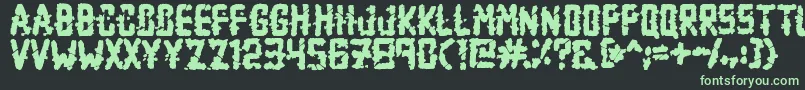 ZombieApocalypse Font – Green Fonts on Black Background