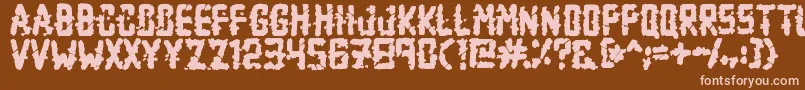 ZombieApocalypse Font – Pink Fonts on Brown Background