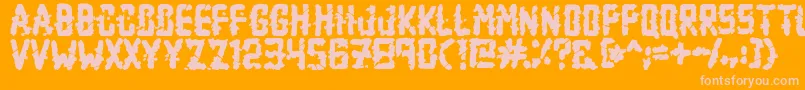 ZombieApocalypse Font – Pink Fonts on Orange Background