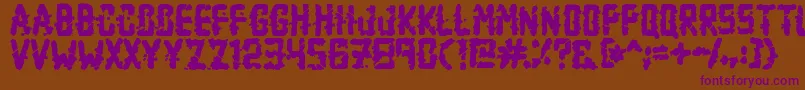 ZombieApocalypse Font – Purple Fonts on Brown Background