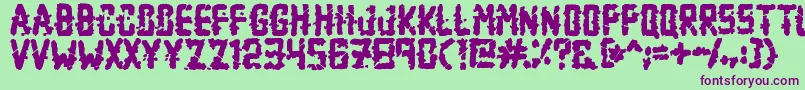 ZombieApocalypse Font – Purple Fonts on Green Background