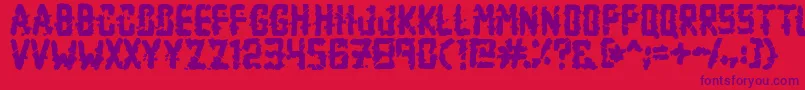 ZombieApocalypse Font – Purple Fonts on Red Background