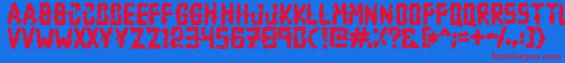 ZombieApocalypse Font – Red Fonts on Blue Background