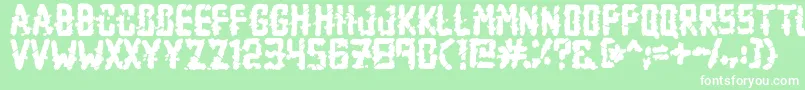 ZombieApocalypse Font – White Fonts on Green Background