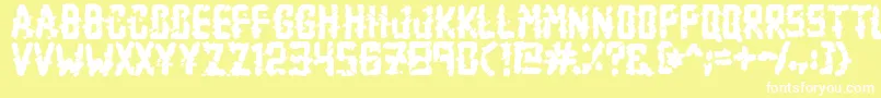 ZombieApocalypse Font – White Fonts on Yellow Background