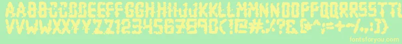 ZombieApocalypse Font – Yellow Fonts on Green Background