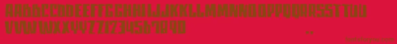 Mlisatrial Font – Brown Fonts on Red Background