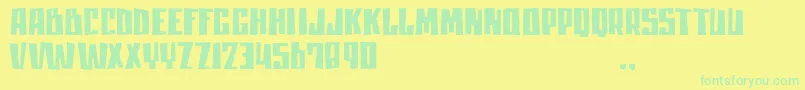 Mlisatrial Font – Green Fonts on Yellow Background