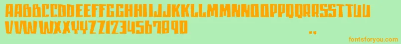 Mlisatrial Font – Orange Fonts on Green Background