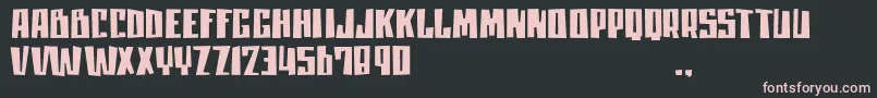 Mlisatrial Font – Pink Fonts on Black Background